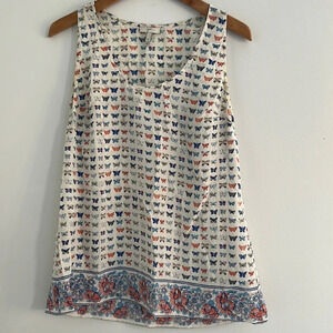 Joie Multicolor Butterfly Print Blouse